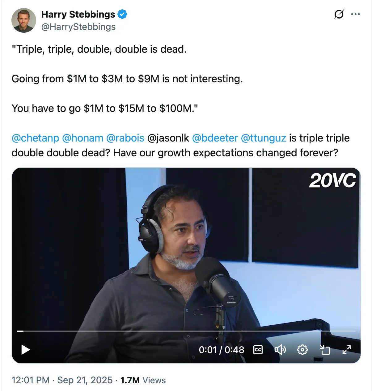 General Catalyst CEO Hemant Taneja on the 20VC Podcast